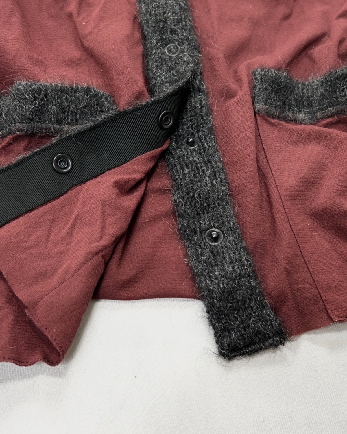 Jean Paul Gaultier Faux Fur Mesh Knit Sweater
