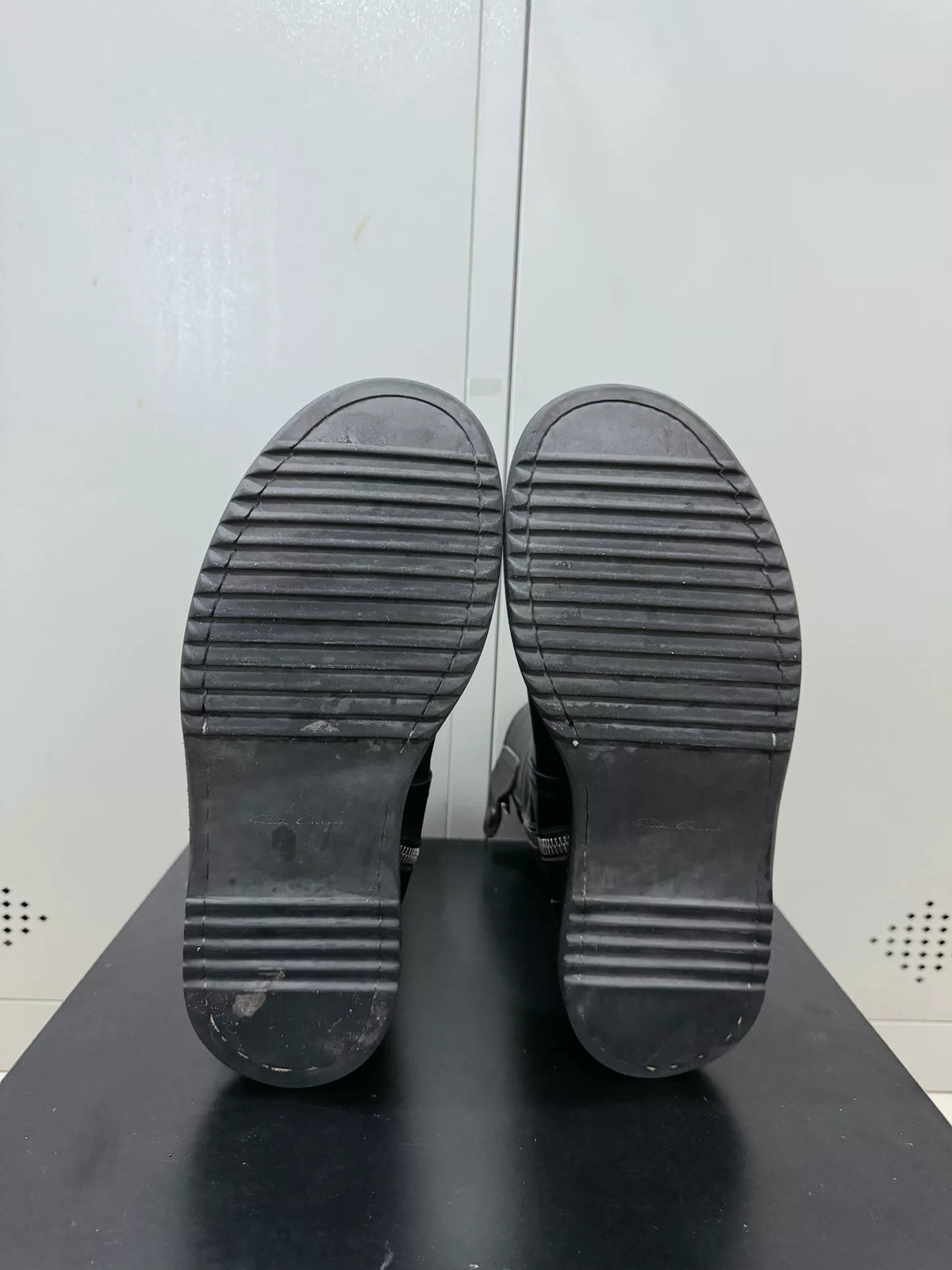 Rick Owens Creeper High-Top Leather Military Boots