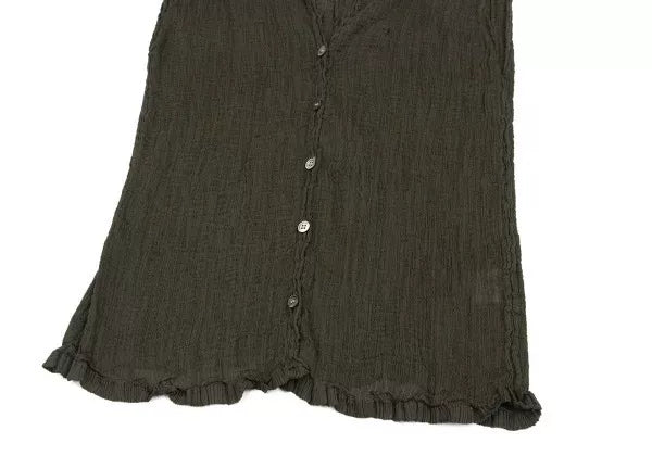Issey Miyake Vintage Green Pleated Top