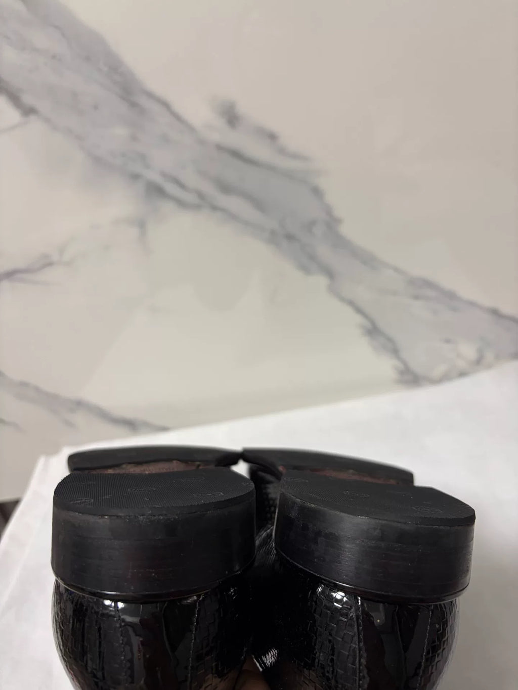 Louis Vuitton Black Snake Print Leather Shoes