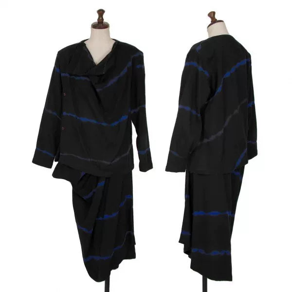 Issey Miyake Vintage Black Blue Top