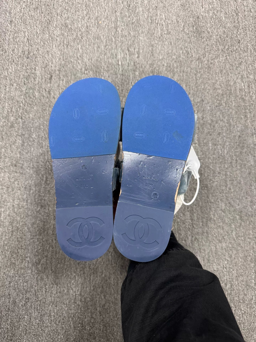 Chanel Woven Platform Sandals