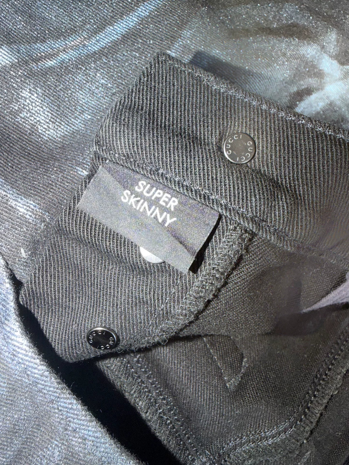 Gucci FW09 Silver Metallic Trompe l'Oeil Denim by Frida Giannini
