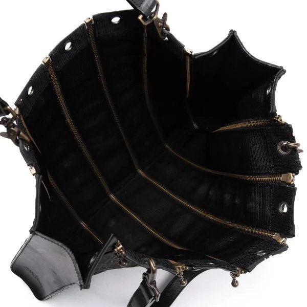 Jean Paul Gaultier Dragon‑Pattern Deconstructed Zip Bag