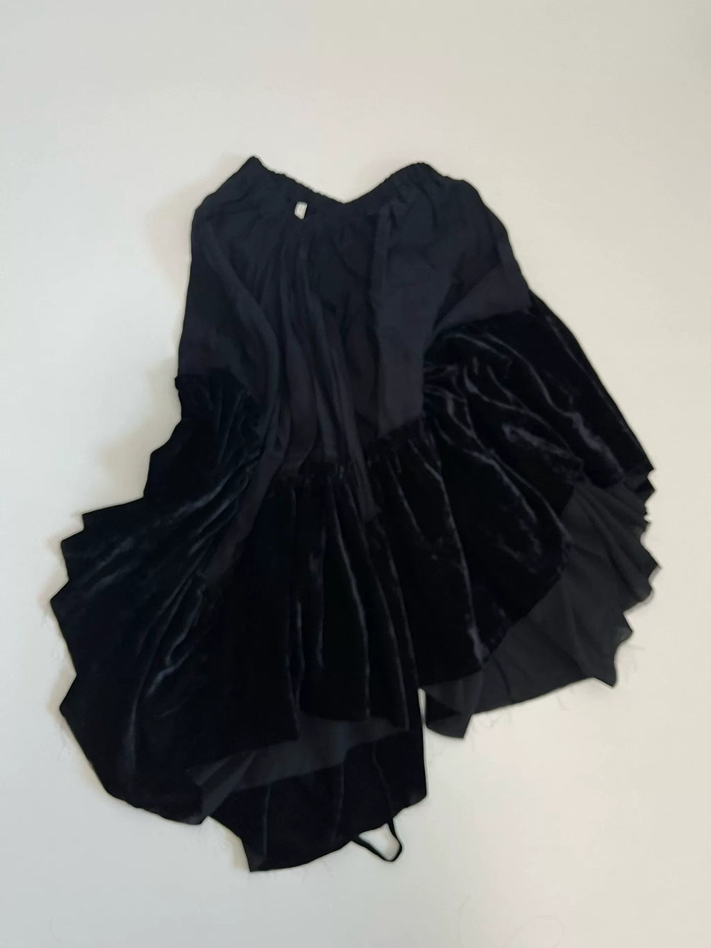 Comme des Garçons Rei Kawakubo Tricot Line Velvet Patchwork Skirt