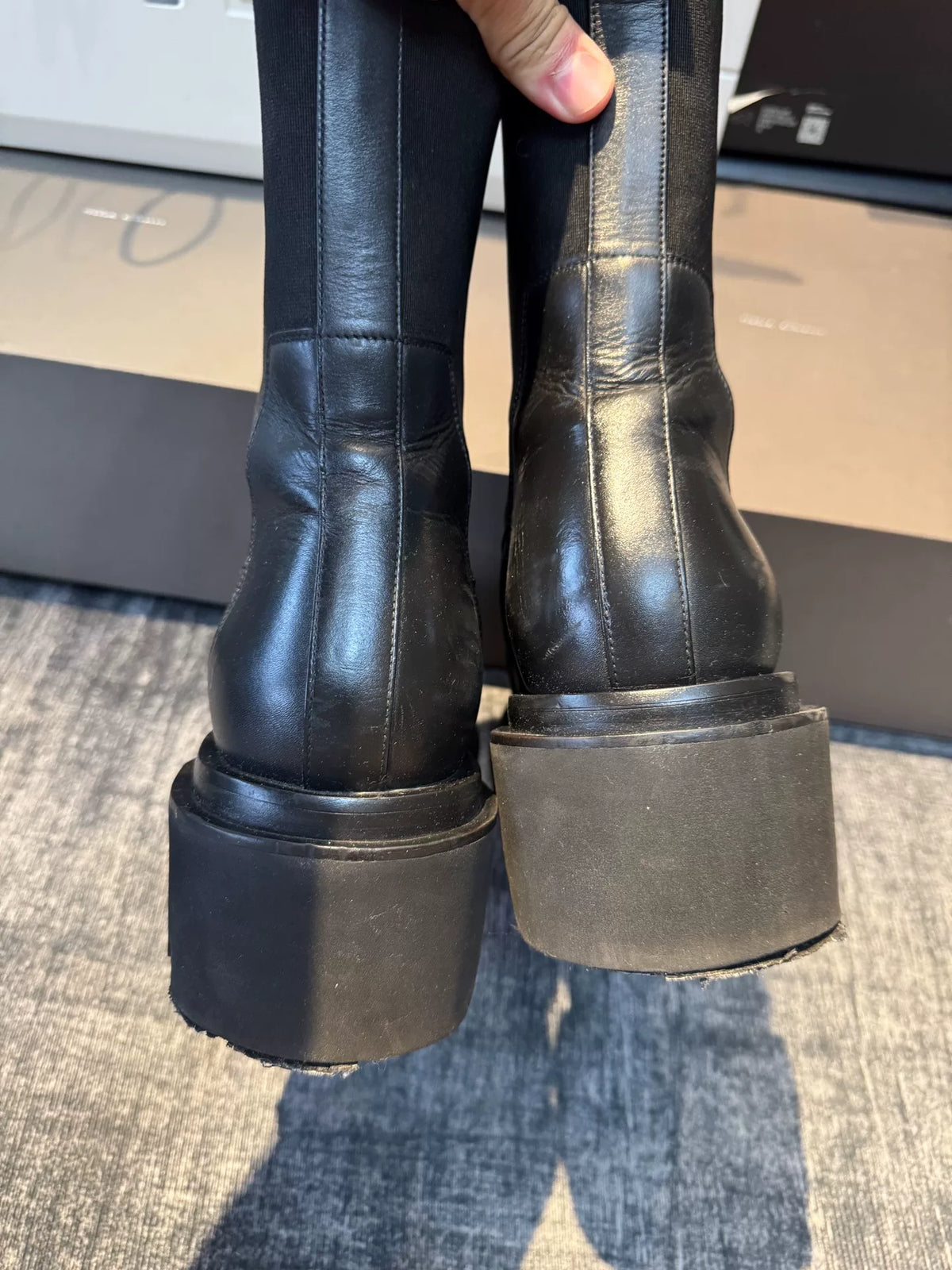 Rick Owens Beatle Ballast Bogun Boots