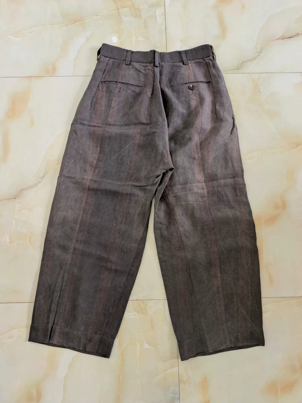 Ziggy Chen 25ss Cold-Dyed Patterned Washed Wide-Leg Trousers