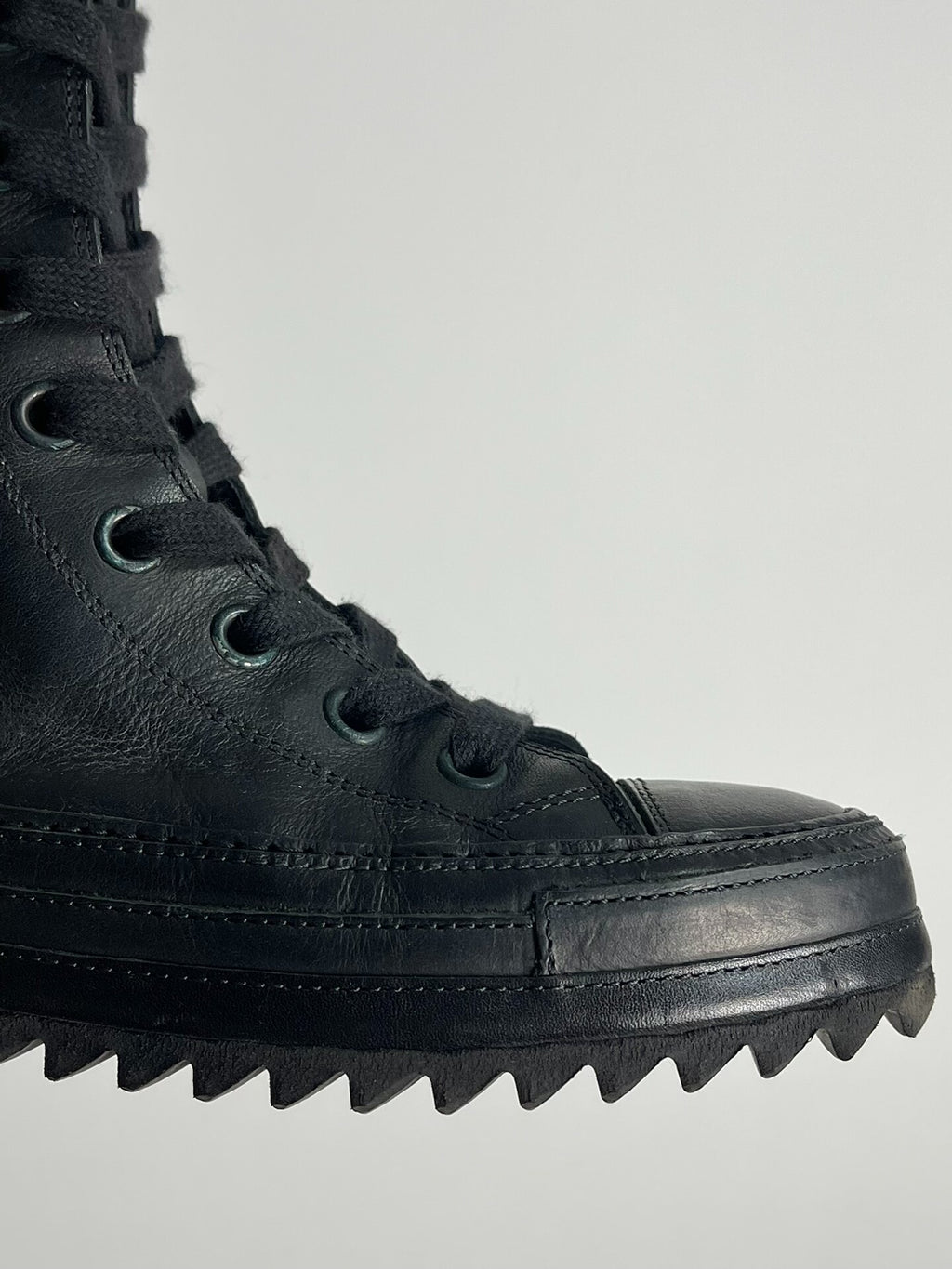 Ann Demeulemeester Sawtooth Sole Leather Sneakers