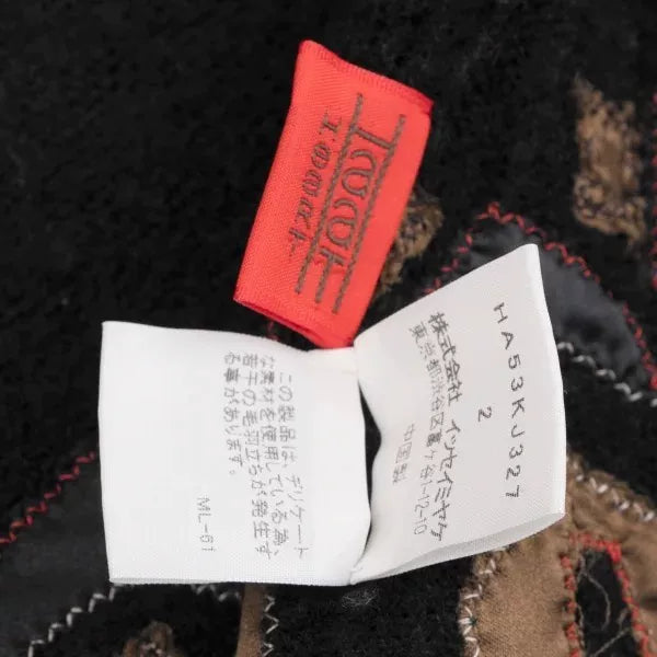 Issey Miyake Vintage Black Patterned Knit Sweater