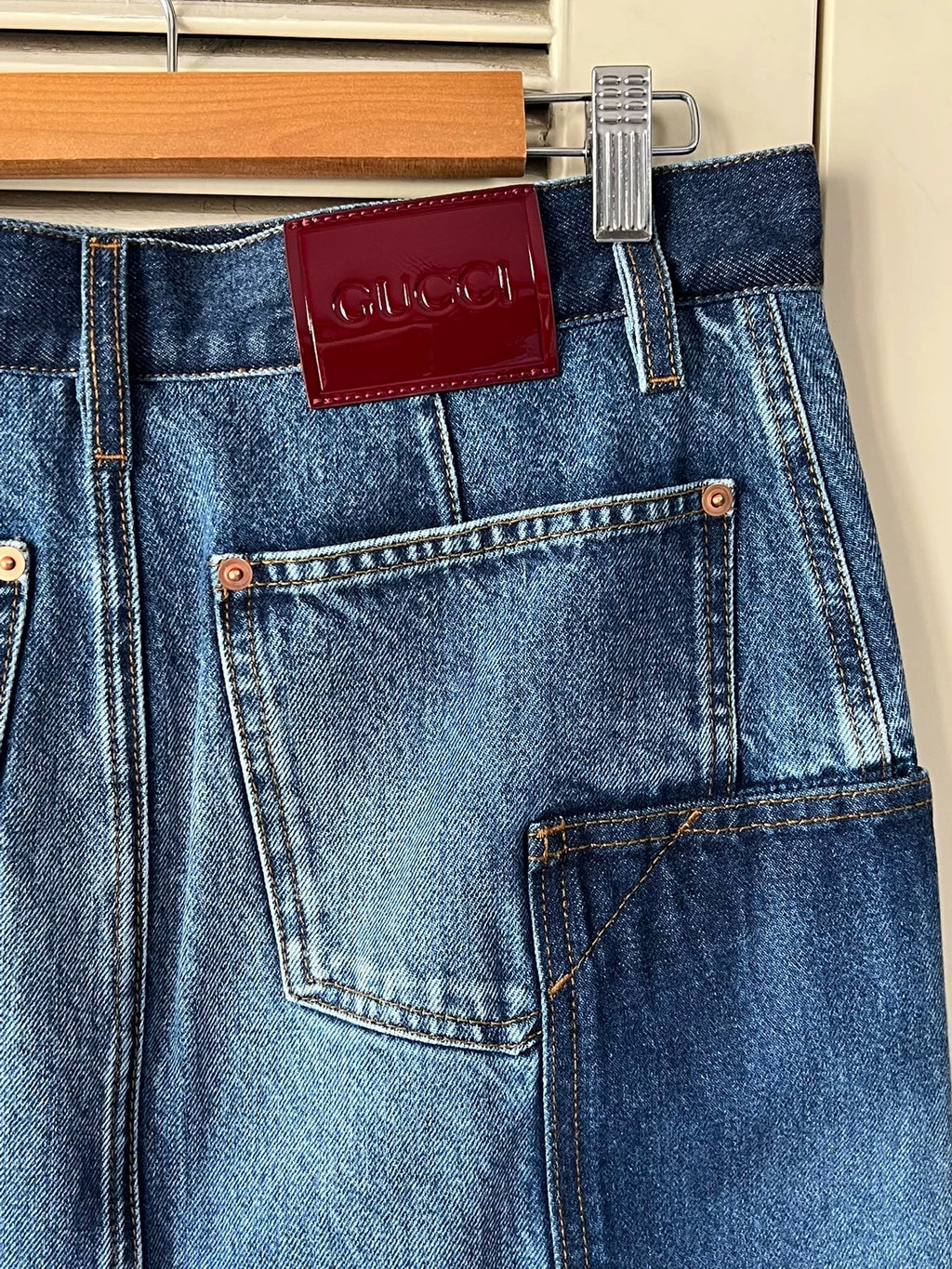 Gucci Pocket Denim Skirt