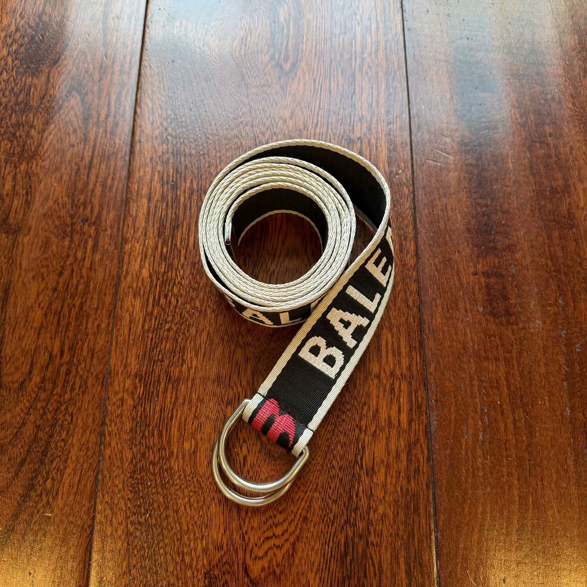Balenciaga Black Red Woven Belt