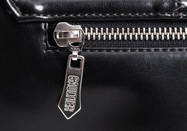 Jean Paul Gaultier Black Leather Dragon Sword Heart Crossbody Bag