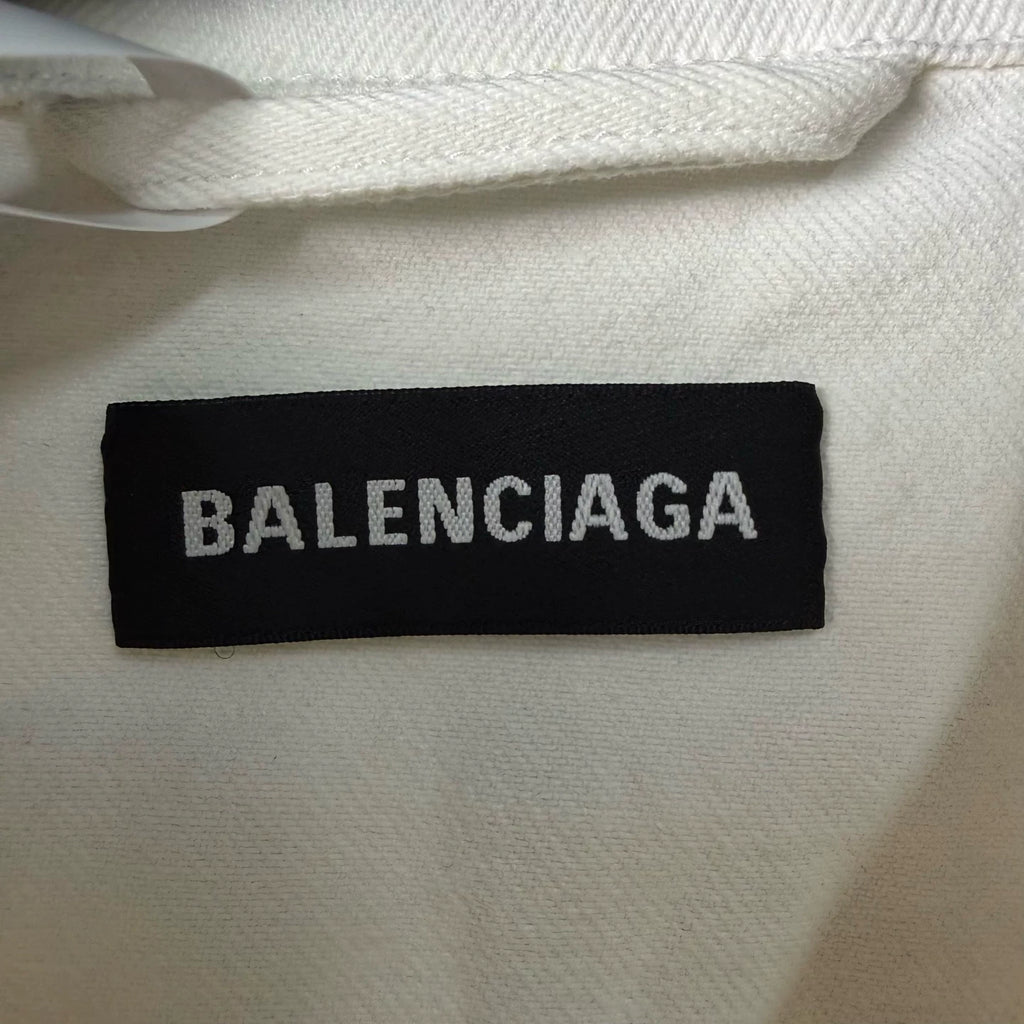 Balenciaga Back Letter Denim Jacket