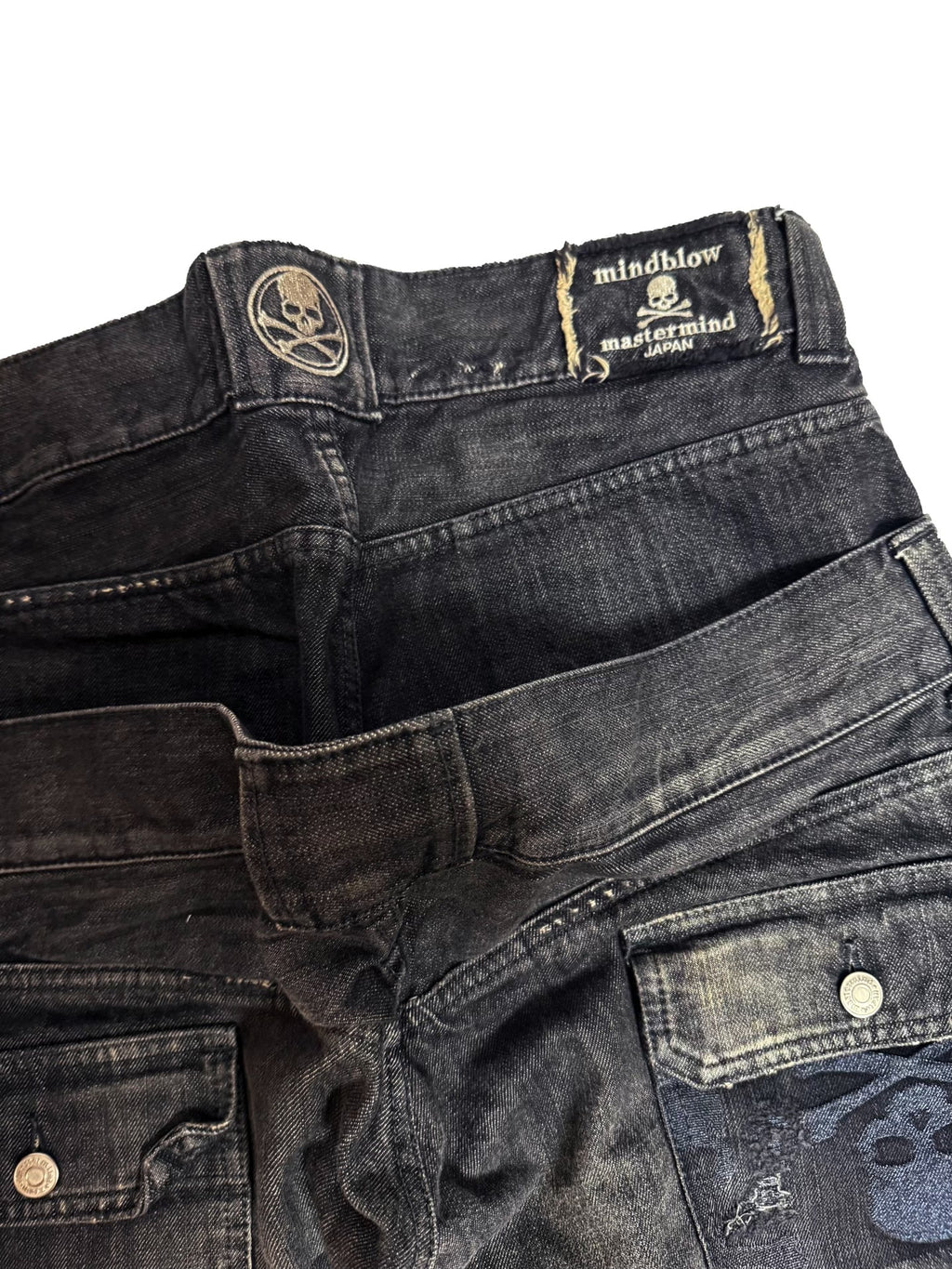 Mastermind Japan 11AW Mindblow Black Distressed Pants