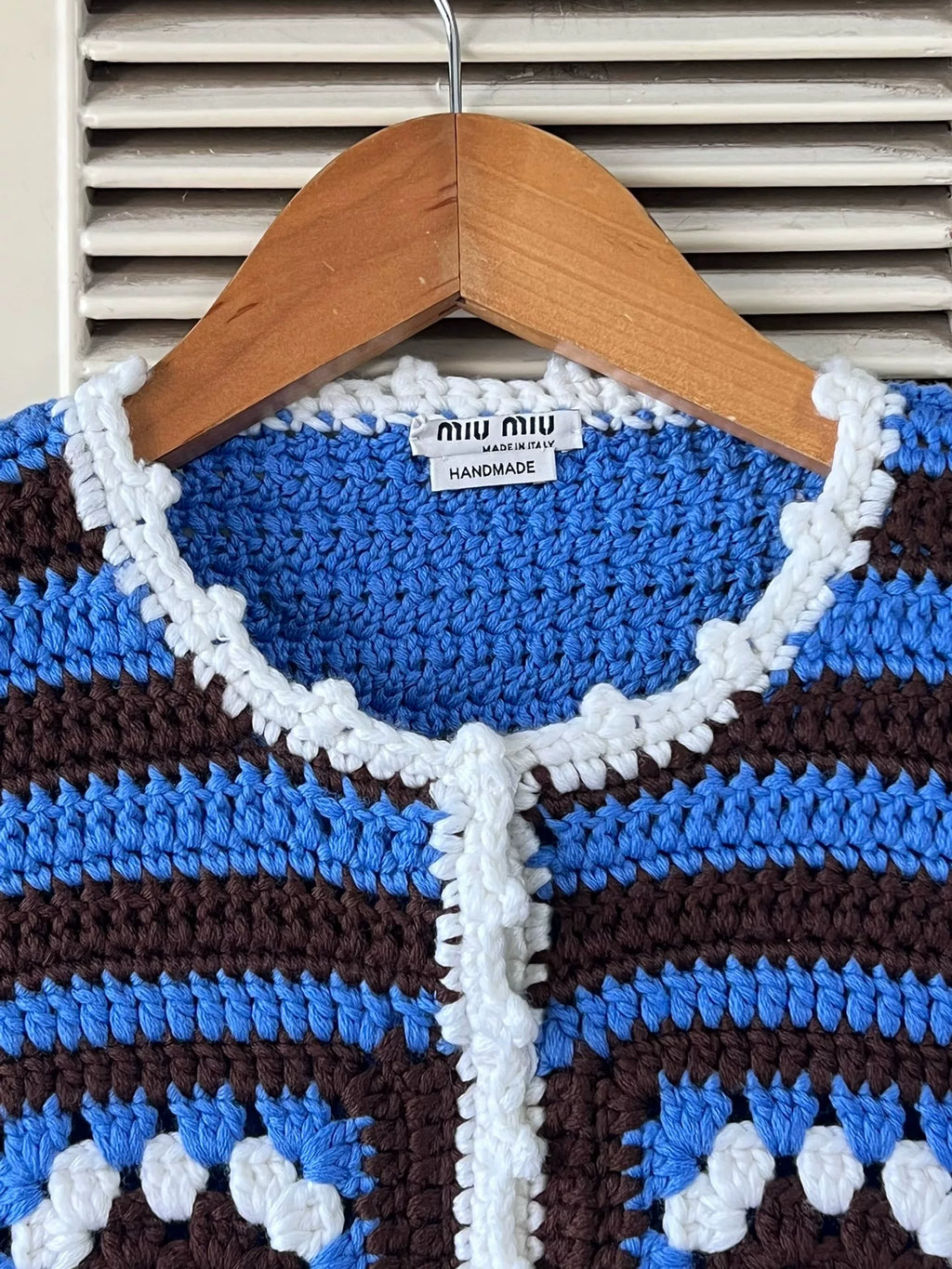 Miu Miu Hand-Crocheted Knit Cardigan