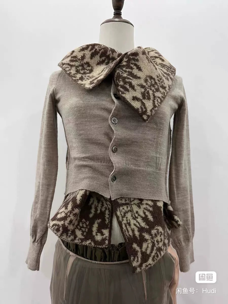Comme Des Garcons 2009 Runway Top Wool Midi Skirt