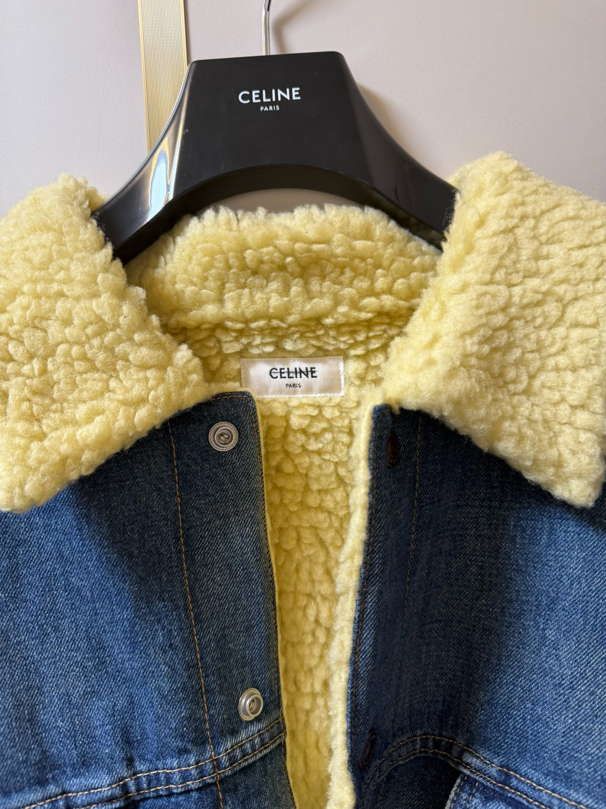 Celine FW22 Rhinestone Fringe Denim Jacket