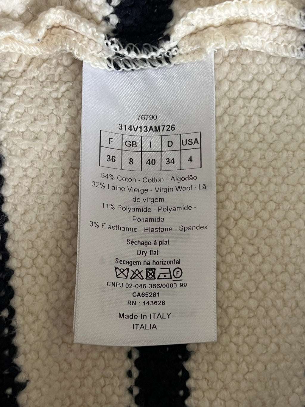 Dior Short Sleeve Striped Jacket