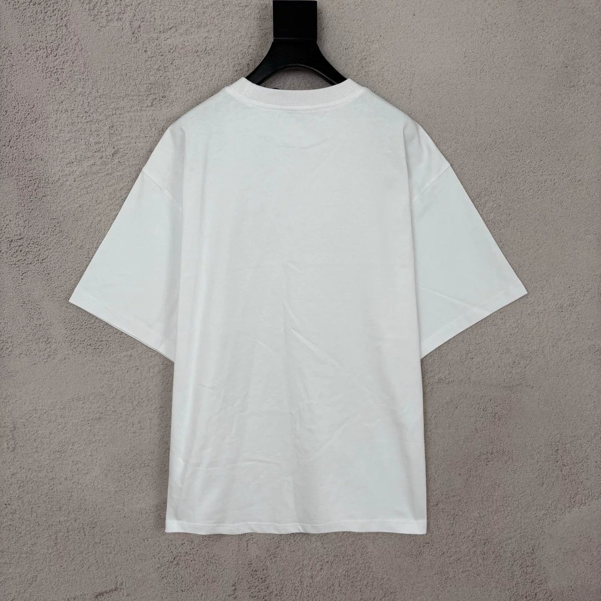 Balenciaga White Mesh Letter Logo Print Short Sleeve Top