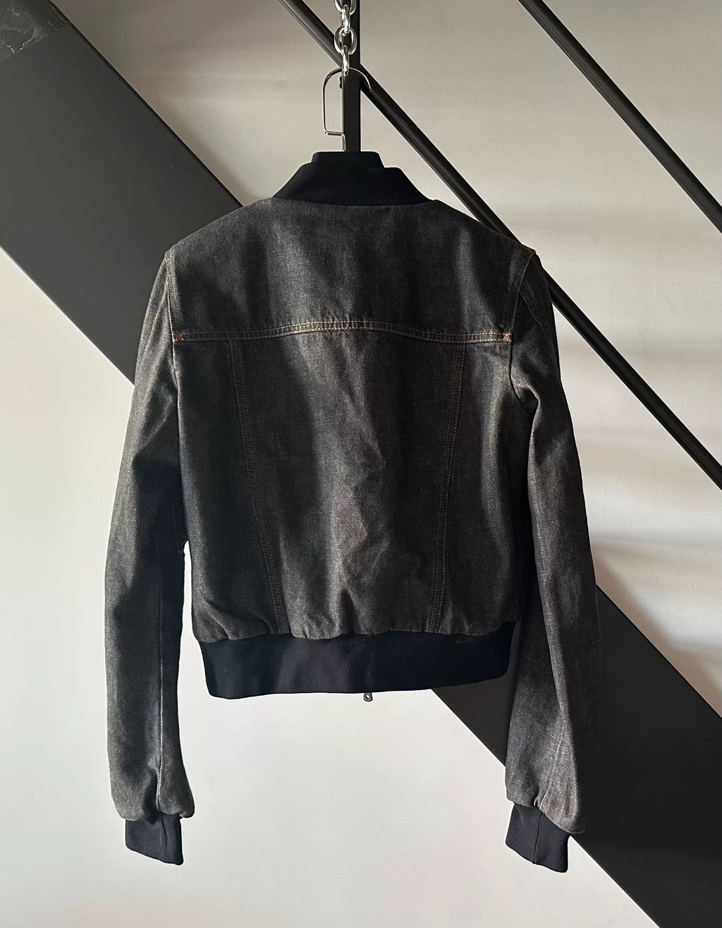 Dolce Gabbana Black Bomber Jacket