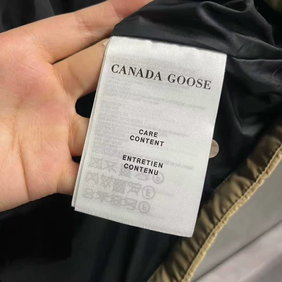 Canada Goose Tan Red-Label Fleece Zip-Up Vest