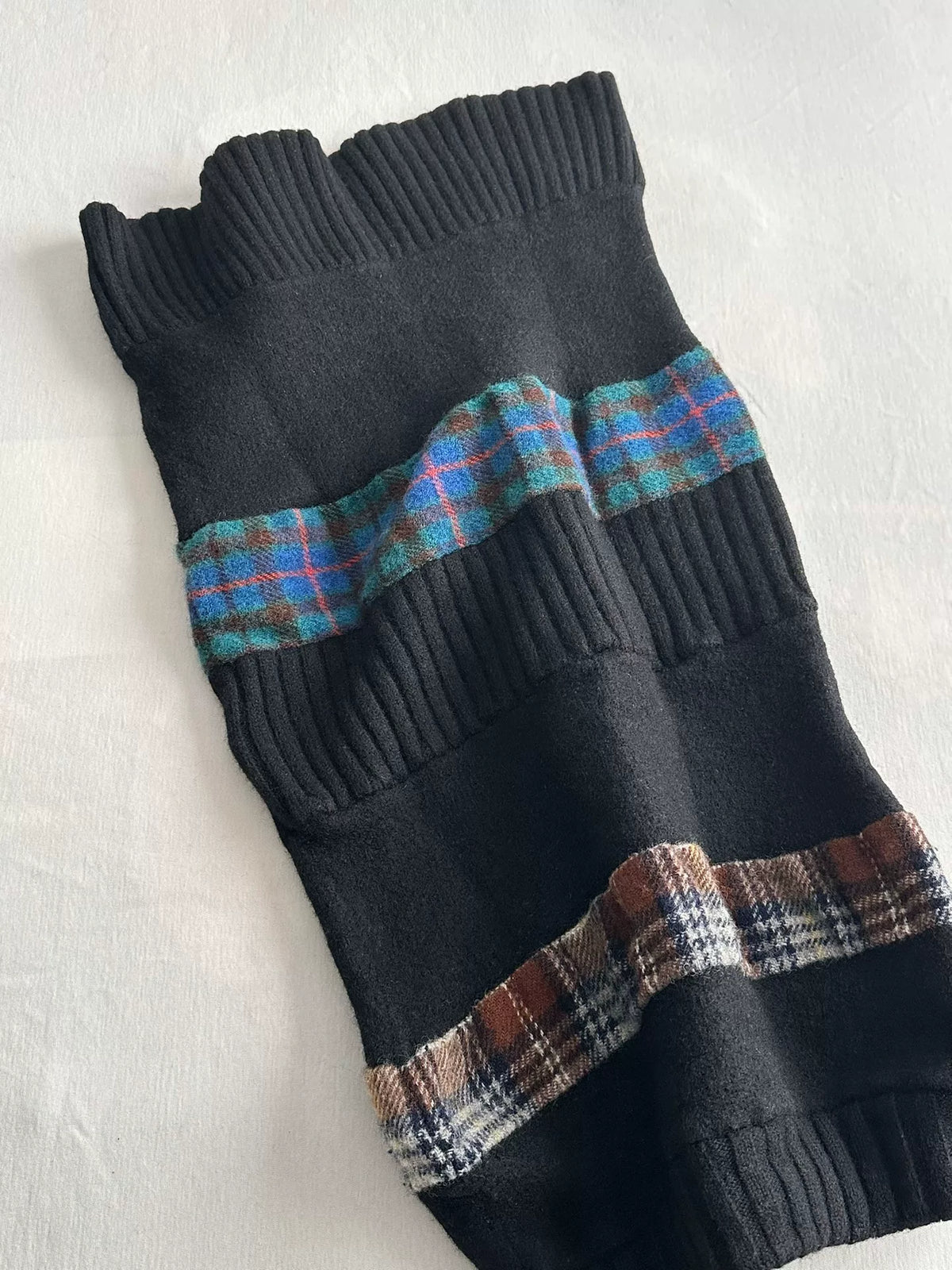 Comme Des Garcons 2000 Midi Plaid Wool Skirt