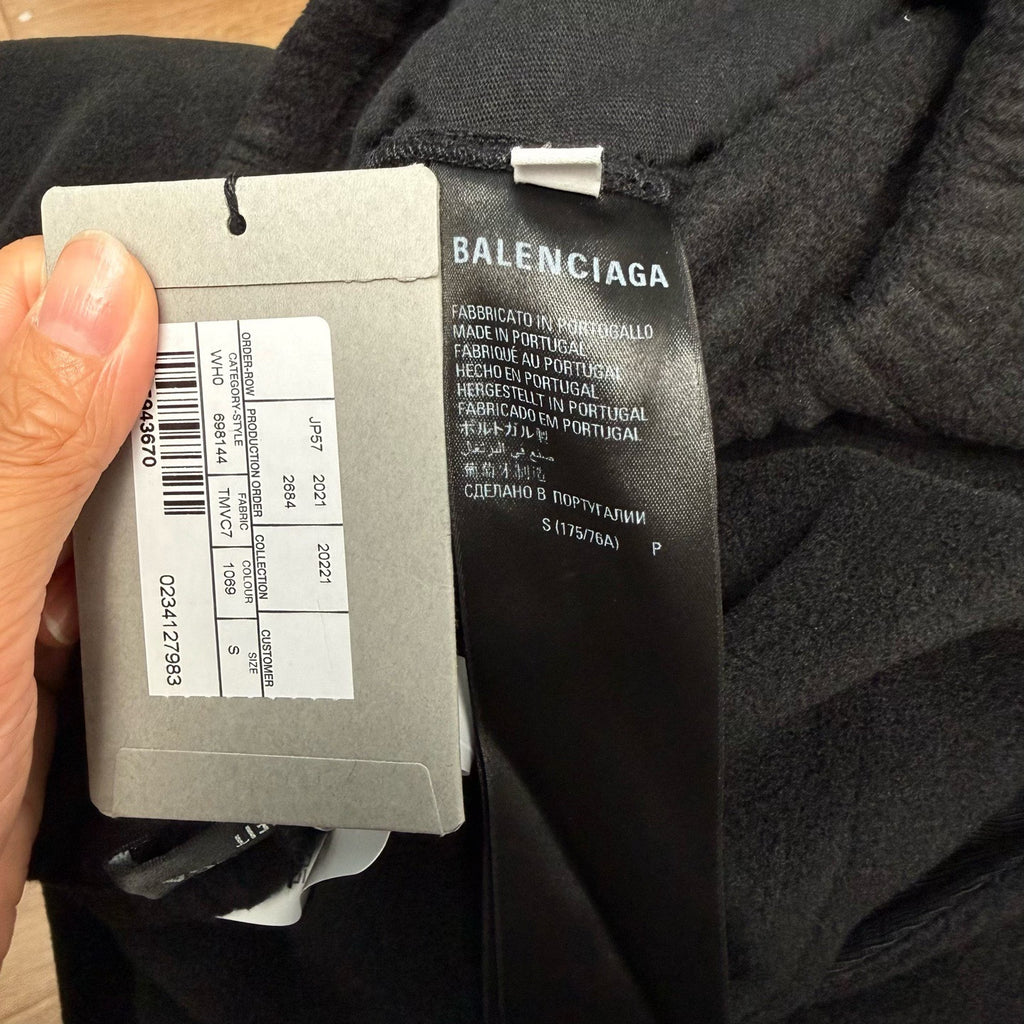 Balenciaga Black Shearling Wide-Leg Pants