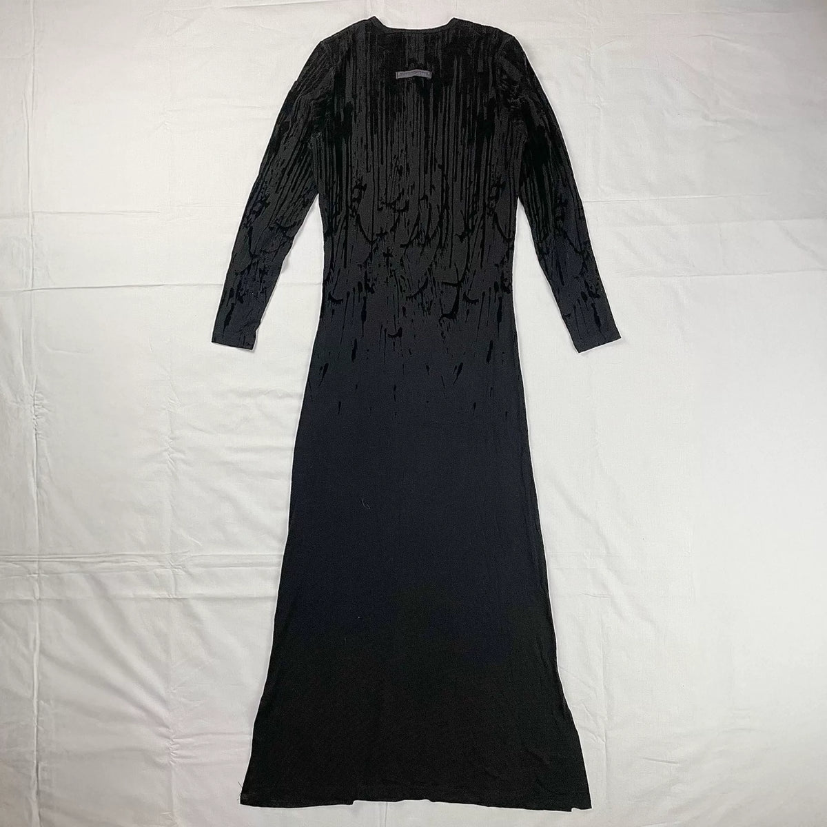 1998 Fall/Winter Jean Paul Gaultier Dripping Blood Velvet Stretch Maxi Dress