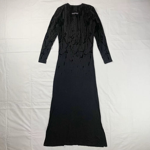 1998 Fall/Winter Jean Paul Gaultier Dripping Blood Velvet Stretch Maxi Dress