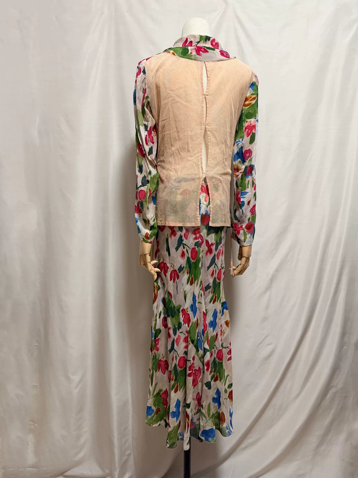 Dries Van Noten 2001 Spring/Summer graffiti print top and skirt set