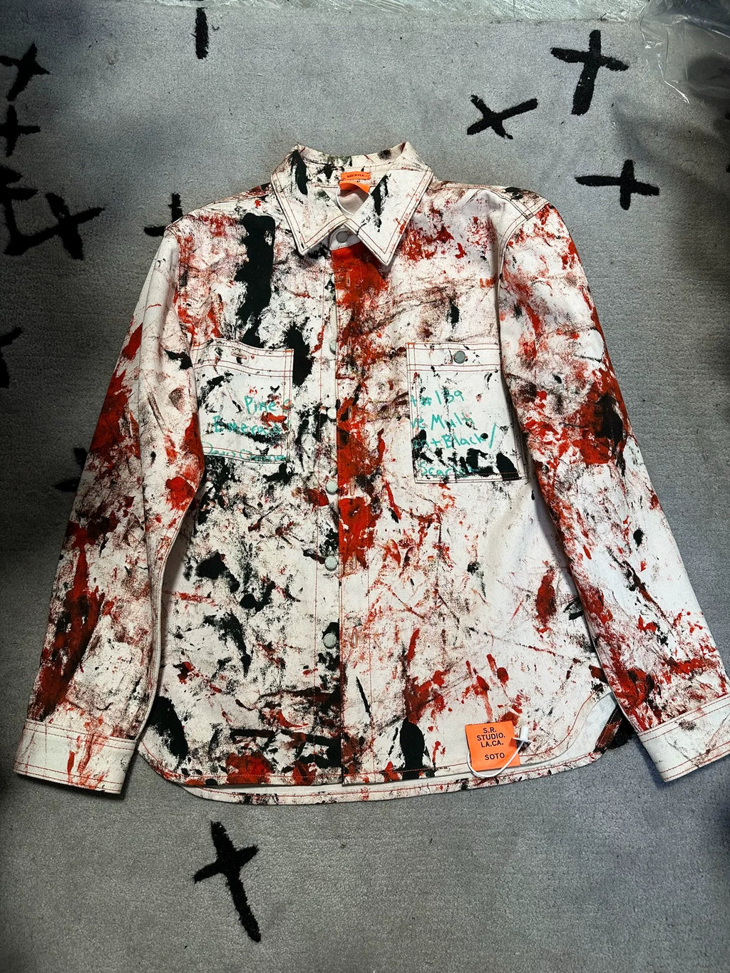 Raf Simons SS19 LA CA Paint Splatter Soto Shirt