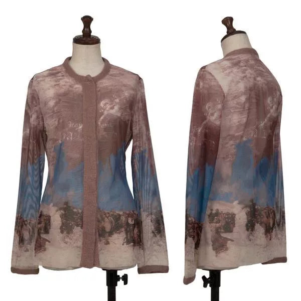 Jean Paul Gaultier Vintage Blue Floral Mesh Top