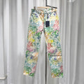 Louis Vuitton Denim Crayon Graffiti All-Over Print Monogram Straight-Leg Cotton Multicolor Pants
