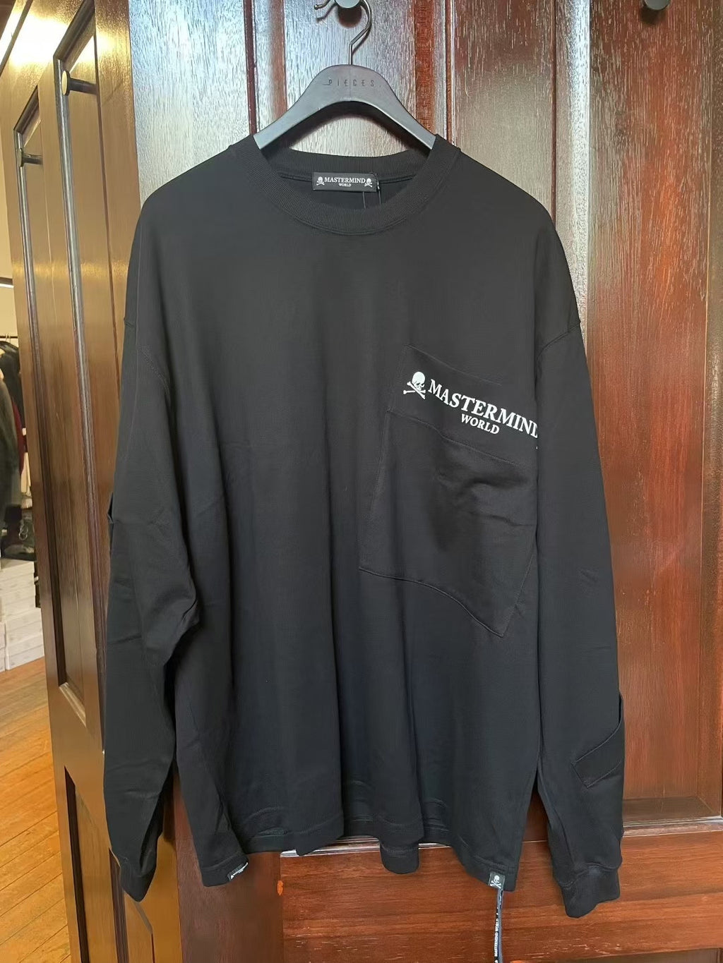 Mastermind World FW25 DAYDREAM Black Multi Pocket Cotton Long Sleeve Tee