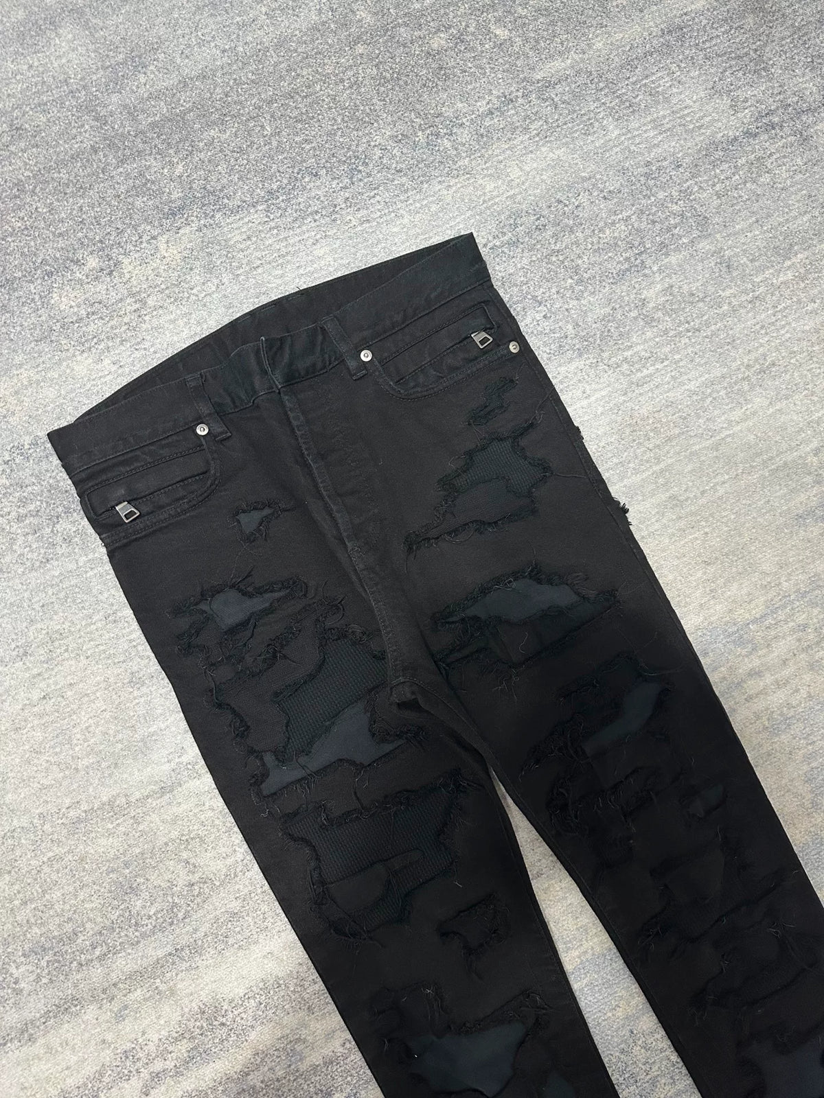 Balmain 17AW AW Distressed Jeans by Olivier Routeing Distressed