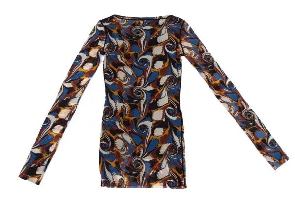 Jean Paul Gaultier Vintage Dark Floral Mesh Top