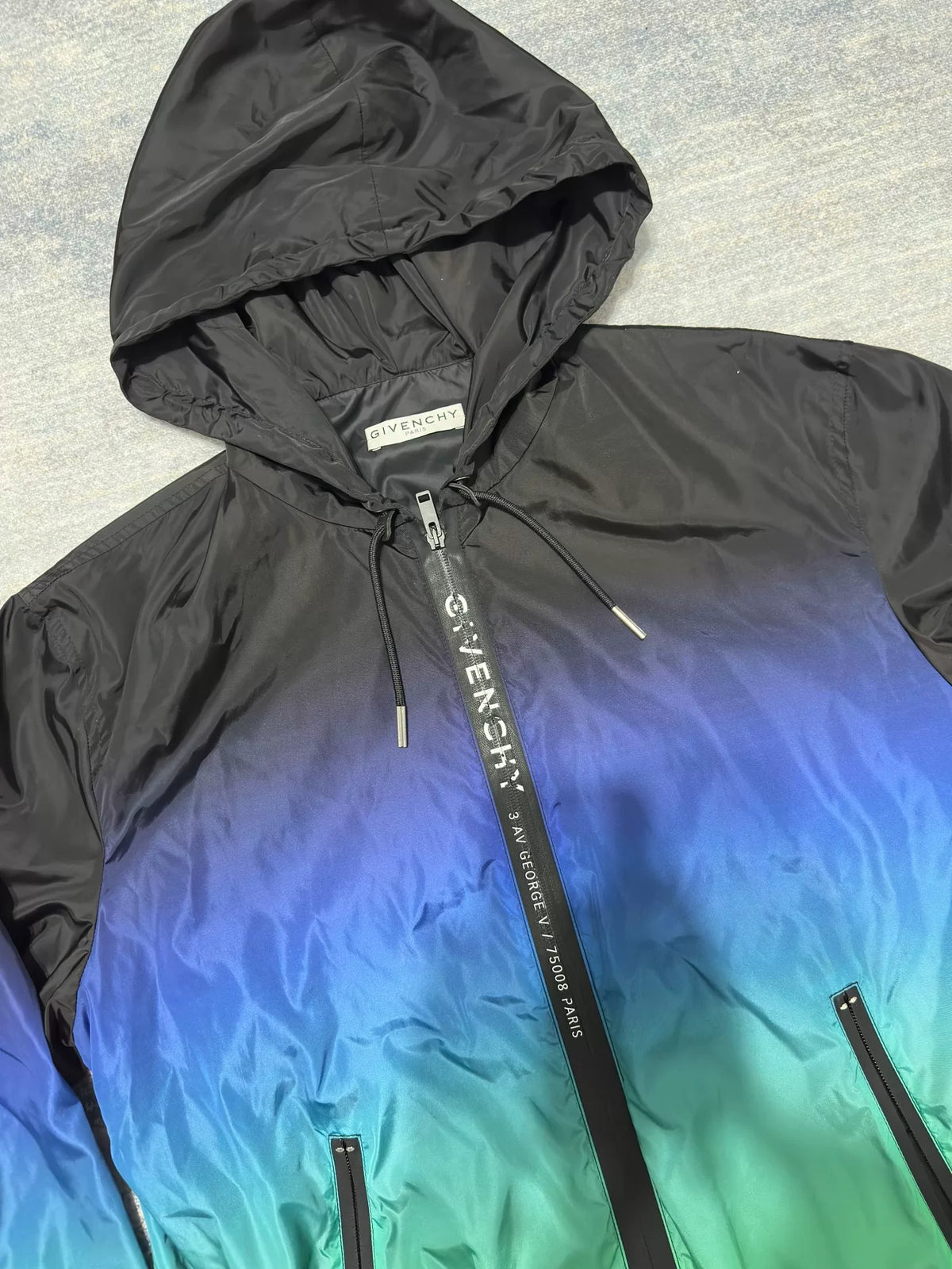Givenchy Long Sleeve Top Gradient Zip Hooded Jacket