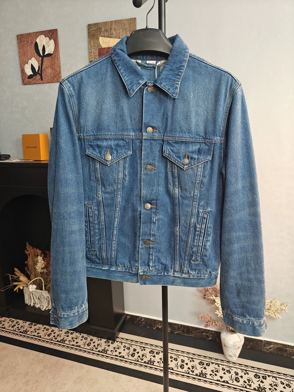 Gucci Elf Cat Embroidered Denim Jacket