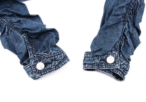 Jean Paul Gaultier Indigo Denim Pleated Jacket
