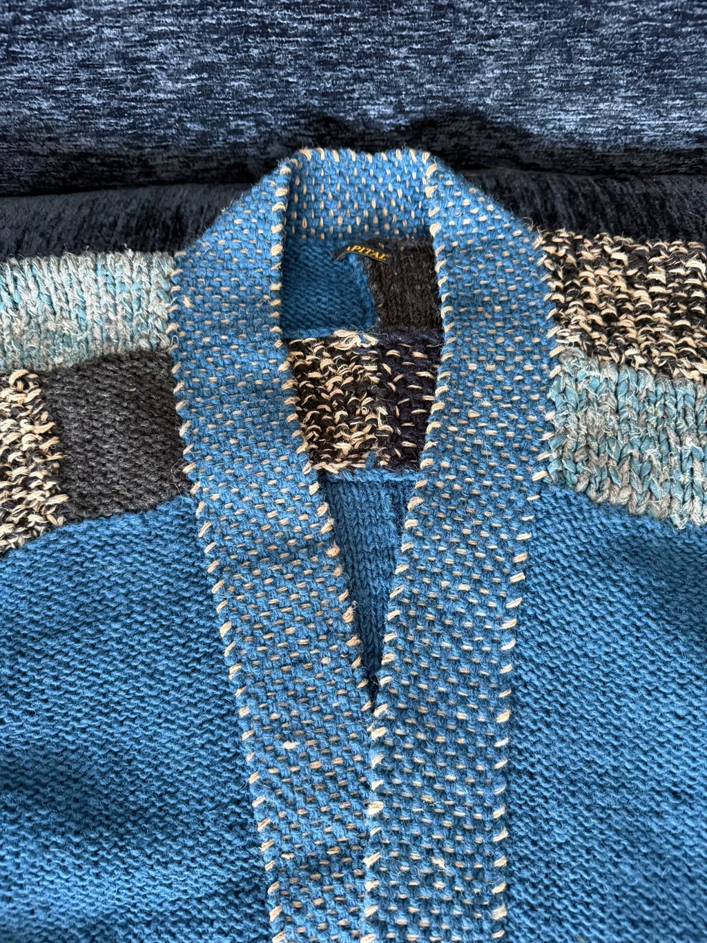 Kapital Boro Indigo Patchwork Cardigan