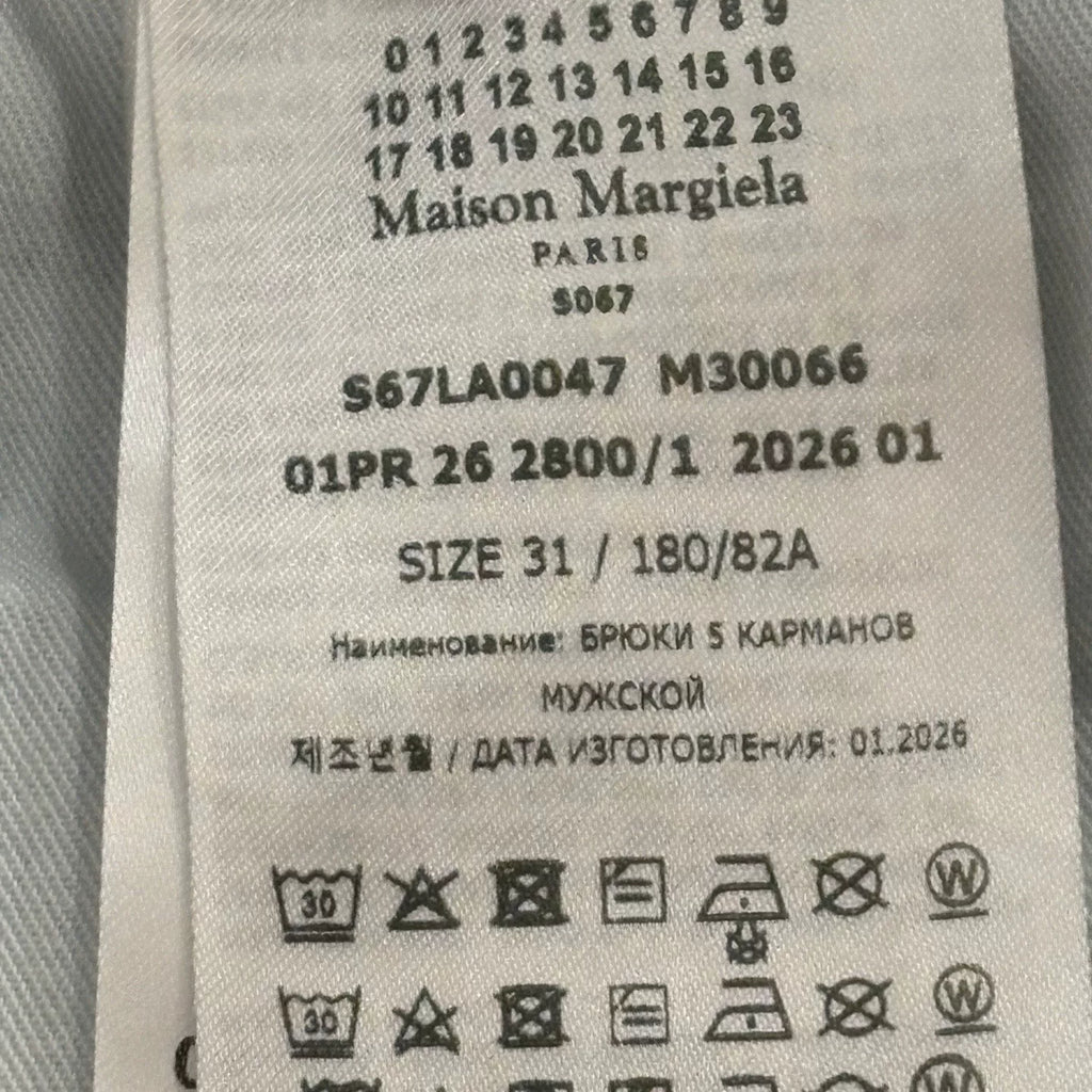 Maison Margiela Blue Patchwork Slash Straight Trousers