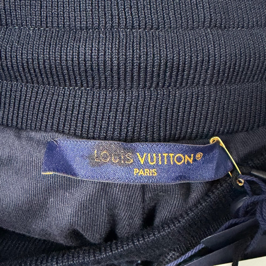 Louis Vuitton Camo All-Over Print Drawstring Wool Green Fleece Pants