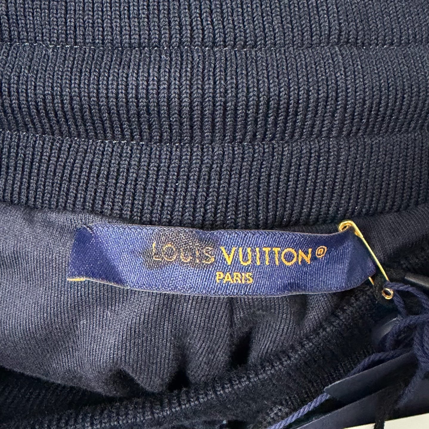 Louis Vuitton Camo All-Over Print Drawstring Wool Green Fleece Pants