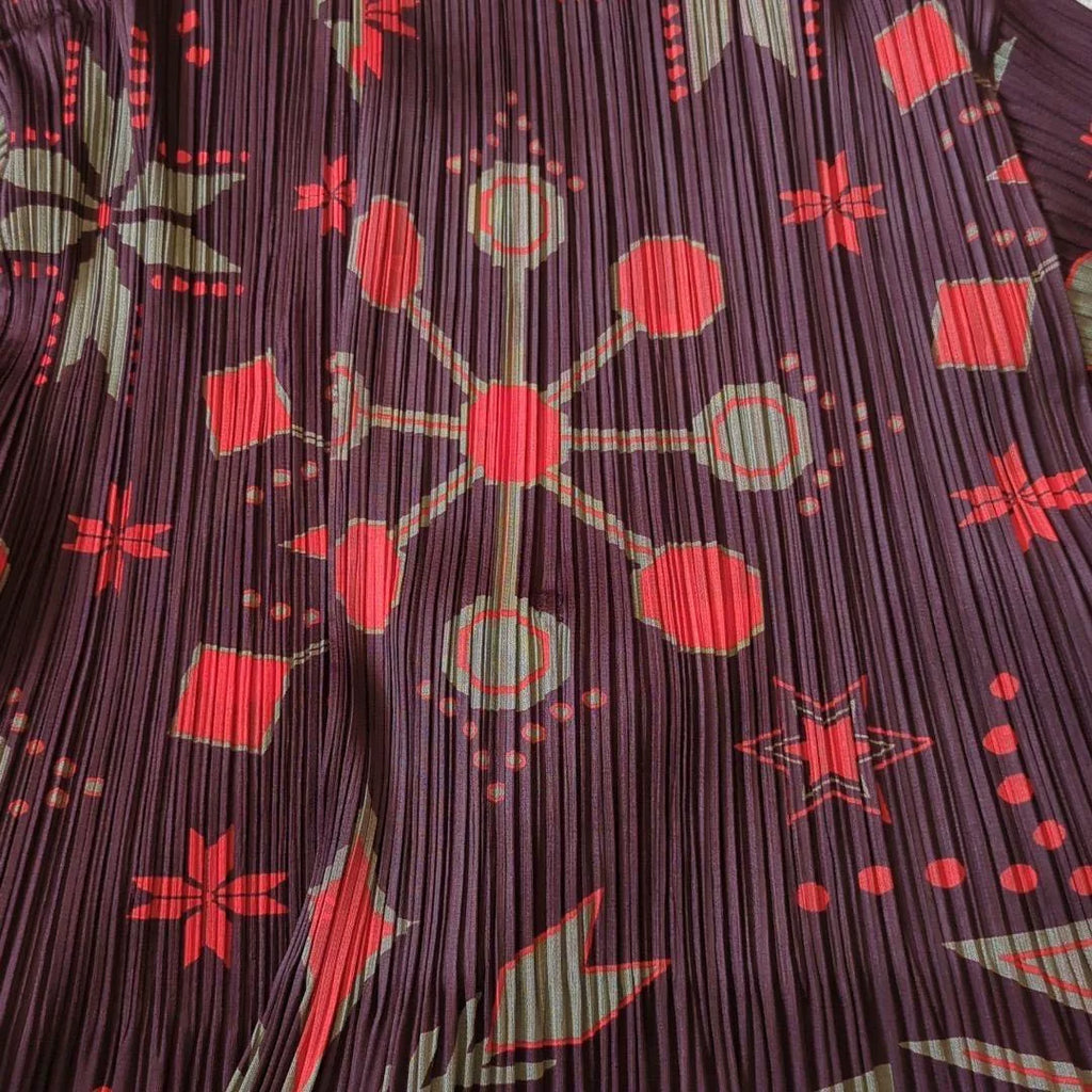 Pleats Please Issey Miyake Snowflake Crystal Pleated Cardigan