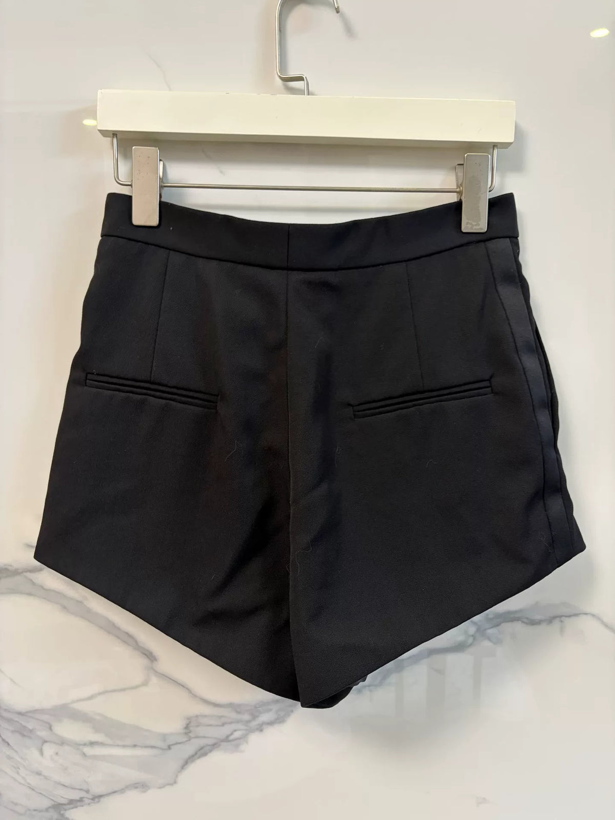 Yves Saint Laurent Black High-Waist Shorts