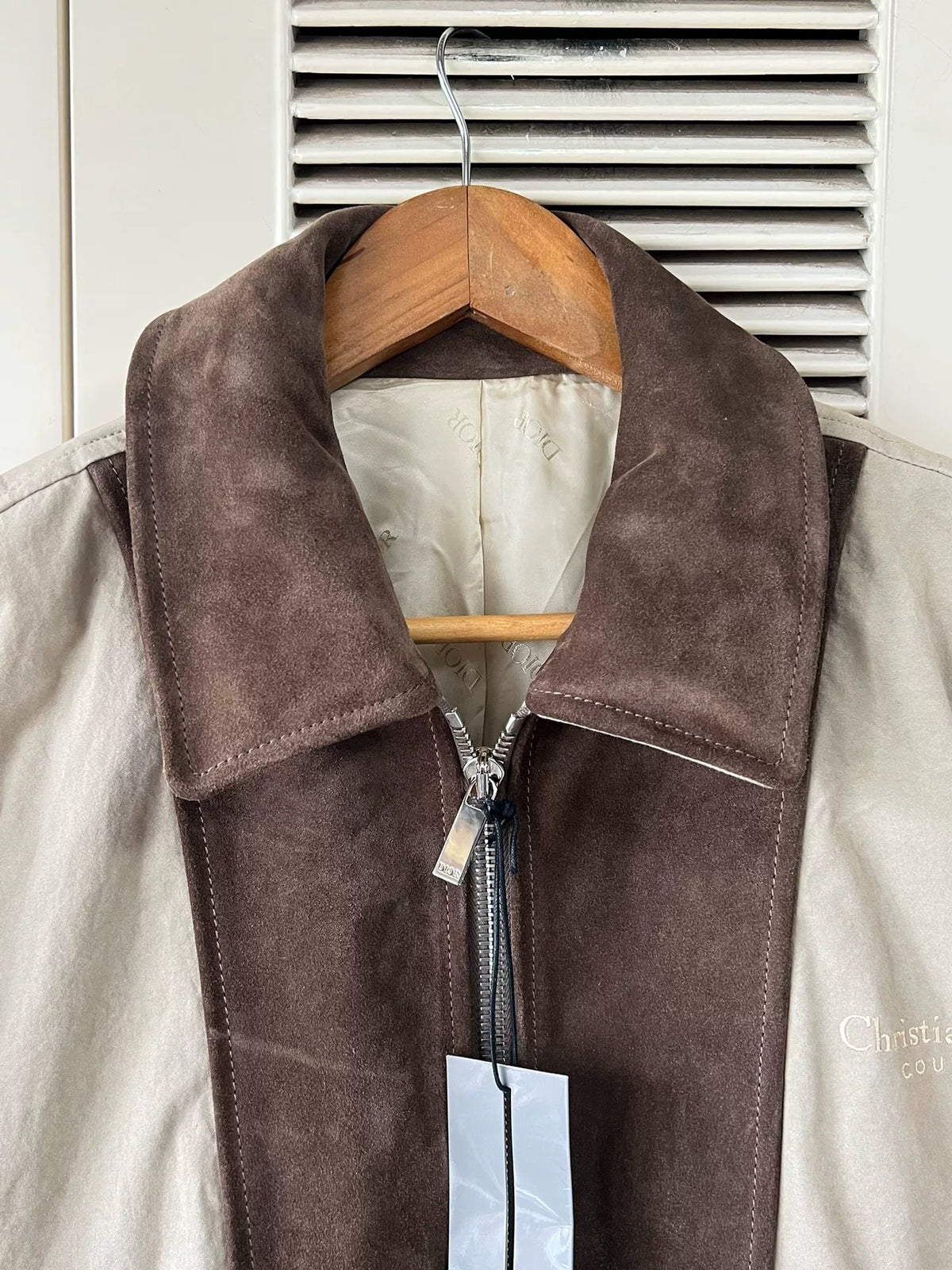Dior Patchwork Leather Jacket Coat