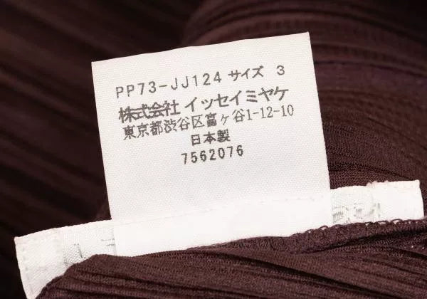 Issey Miyake Vintage Brown Pleated Top