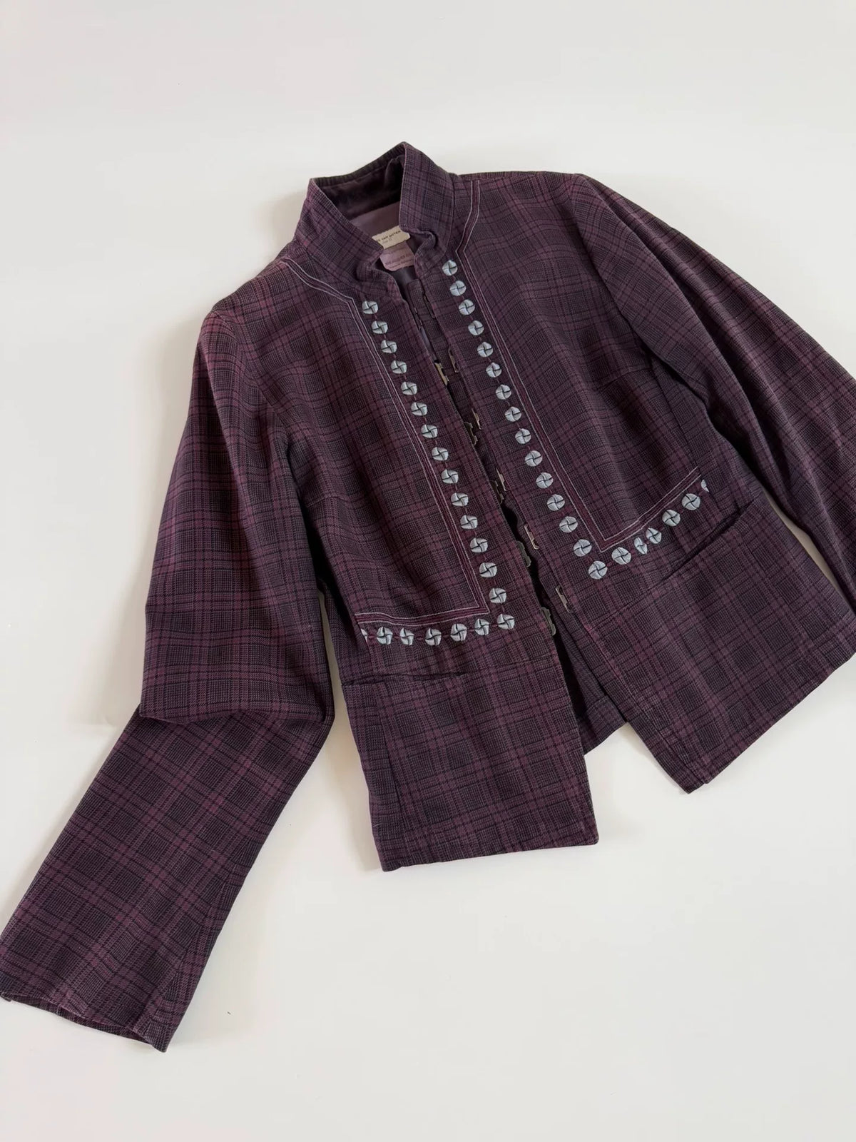 Dries Van Noten 2002 Purple Embroidered Vintage Jacket