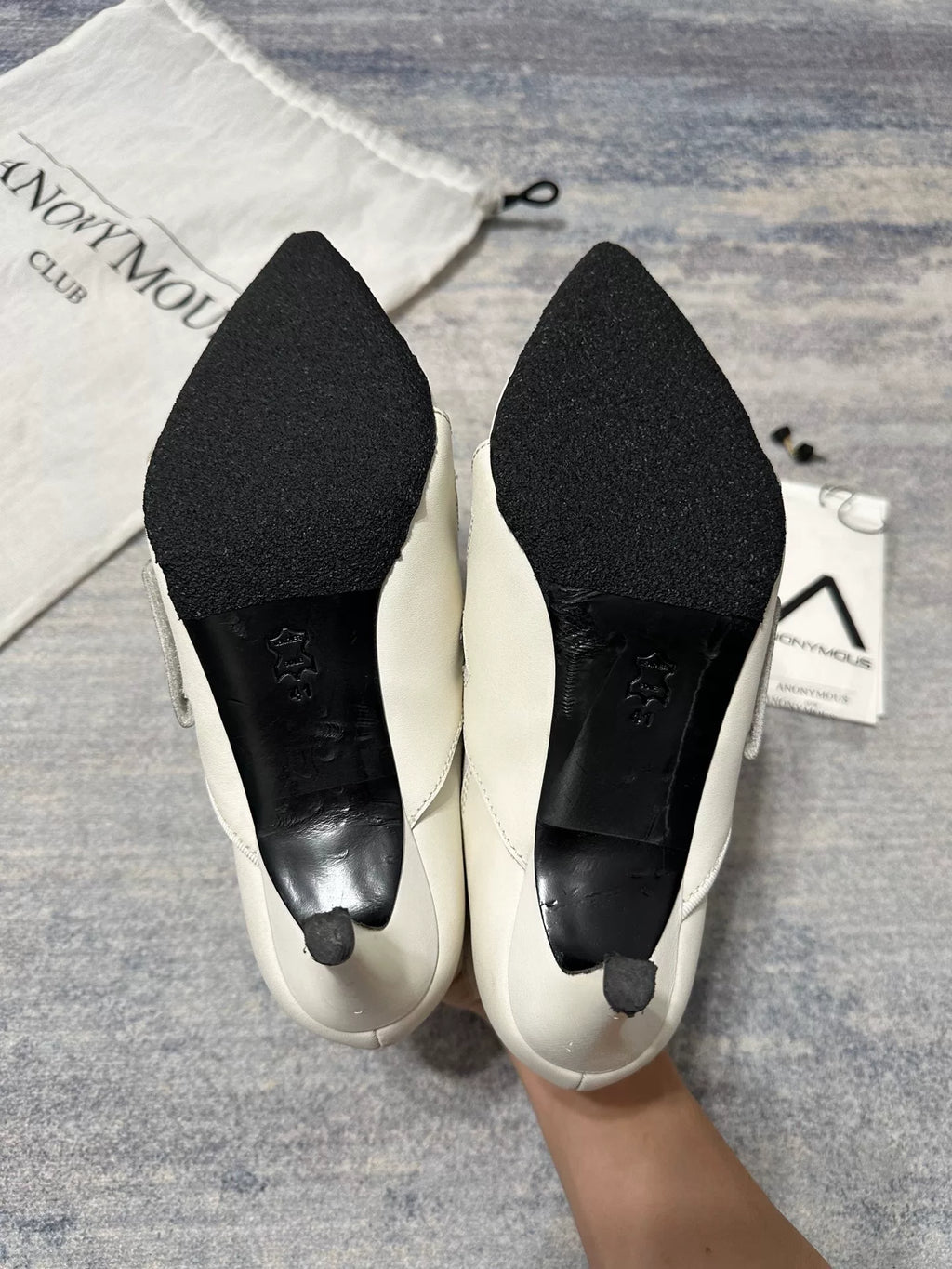 Anonymous Club Shayne Oliver White Deconstructed Heels