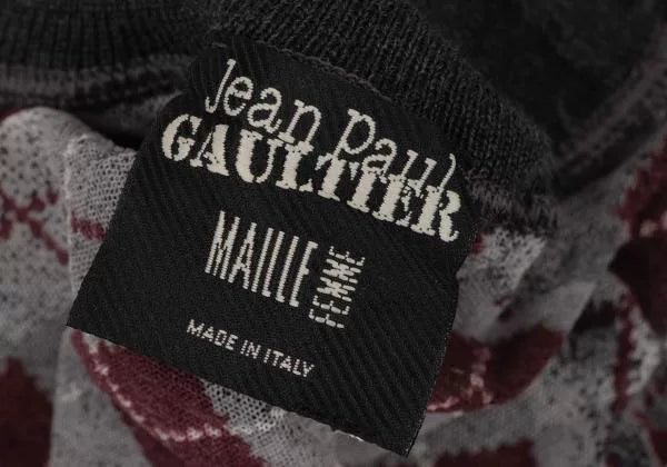 Jean Paul Gaultier Vintage Diamond-Grid Mesh Shirt